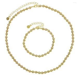 Pulseiras de link Moda Menina menino Hip Hop Jóias de pulseira com CZ pavimentado minúsculo charme de bola de 4 mm