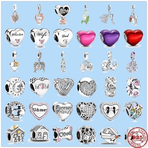 925 Sterling Silver Charms för Pandora smycken pärlor älskar för alltid familj dröm catcher pärla