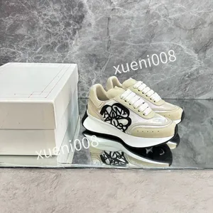 2023Casual Shoes Designer Women Leather Lace-Up Sneaker Fashion Running Trainers Letters Woman Shoes Flat Printed Gym Sneakers