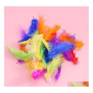 クリスマスデコレーション100pcs/pack colorf duck feathers for透明ボールのための美しいパーティー飾り結婚式の年装飾クラフトドロップd dhuoy