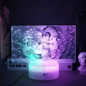 Ross Border Hot Sale New 3D Night Light 창조적 인 전자 제품 새로운 이상한 선물 라이트 LED 이중 색상 분위기 테이블 라이트