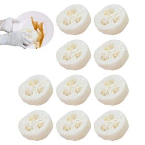 4 cm naturalny plaster loofah wielokrotne użycie naturalne cięcia loofah do czystszego gąbki do płukania mydła na twarz i majsterkowanie mydła dostosowują 1000pcs