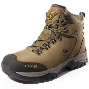 Vandring av fotkläder Goldencamel Homens Mulheres Caminhada Ao Livre Impermeel Anti-Rrapante Trekking Botas Couro Genuno P230511