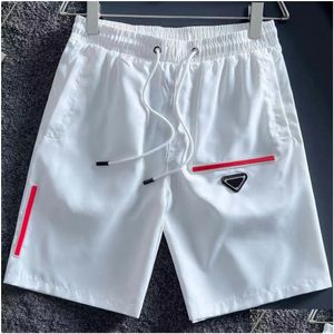 Shorts masculinos masculino triângulo casual Five Point Short Short Praia Loue Drop Drip Delivery Apparel Dhozx