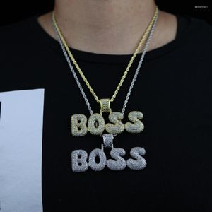 Chains Punk Crystal Letter Pendant Necklaces Gold Silver Color Wide Flat Chain Necklace Hip Hop Jewelry For Men Women Drop Ship