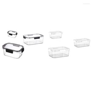 Storage Bottles AT14 Refrigerator Food Containers With Lids Transparent Plastic Seal Tank Separate Vegetable Fruit Fresh Box