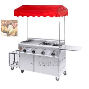 Commercial Gas Type Griddle Deep Fryer Kanto Cooking Machine Teppanyaki Equipment Flat Grill Grill Squid