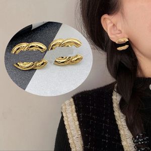 Diseñador de lujo Marca Carta Stud Pendiente Moda elegante Doble letra Plaid Stud para mujer Chica Regalo de fiesta Accesorio de joyería de alta calidad