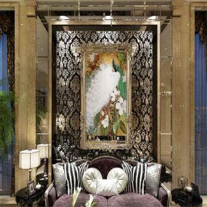 Wallpapers Modern Simple Style White Feather Peacock And Horse Combination Decorative Painting Animal Wallpaper Murals