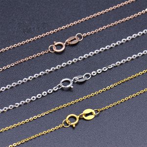 100% Real Silver Color Chain Necklace For Women Men Jewelry Party Wedding Chocker Necklace