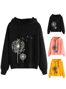 Women's Hoodies Sweatshirts S-3XL new female sweater hoodies ladies girls hooded dandelion printed casual pullovers long sleeve autumn spring sweaters P230511