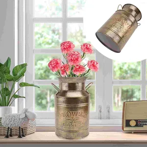 Present Wrap 1pc Flower Arranging Bucket Galvanized Pot