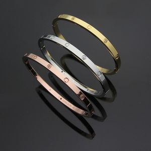Bracelete de ouro fino de 4 mm Bracelets Jóias de jóias de jóias de ouro rosa Prazado de titânio Pulseira de tênis de zircão de zircão de tênis Branquel de punho de punho de punho de pulseira