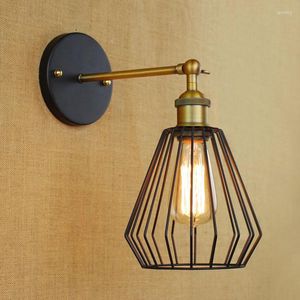 Wandleuchte Loft Industrielampen Antike Edison Lichter mit Glühbirnen E27 110V-220V Schwarz Eisen LED für Wohnzimmerbeleuchtung