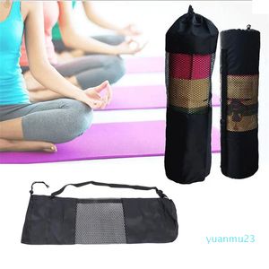 Utomhuspåsar bekvämlighet svart yoga ryggsäck mattvattentät bärare mesh justerbar remsportverktyg gym