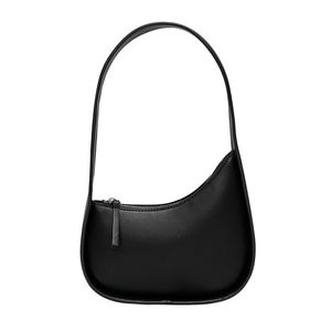 Luxuriöse The Row Half Moon Bag Axillary Handtasche aus echtem Leder, Damen-Designer-Taschen, flacher Schultergurt, gebogener Reißverschluss, Lady Clutch Tote Purse Mini