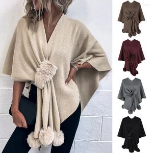 Scarves Keep Warm Autumn Winter Relaxed Fit Knitting Shawl Cloak Sweater For Daily Wear