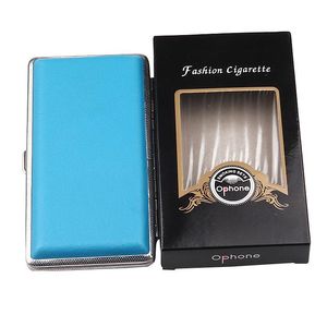Smoking Pipes New Long Form Leather Bag Metal Cigarette Box Personalized and Fashionable