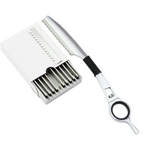 Razors Blades univinlions thinning razor blade straight salon hairdressing razor stick hair cutter rotary barber hair cutting knife thinner 230511