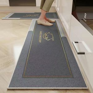 Carpets 2 Pieces Anti Slip Cartoon Kitchen Mat Long Strip Bedroom Living Room Carpet Absorb Water Kitchen Rugs Durable Entrance Door Mat 230511