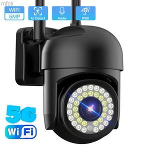 Kamery desek 5MP HD kamera IP 2.4G 5G WiFi bezprzewodowa kamera zewnętrzna PTZ 1080p mini prędkość kopuła CCTV kamera monitorująca automatyczne śledzenie Yi Lot