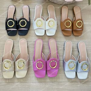 Designer-Sandalen für Damen, luxuriös, ineinandergreifende goldene Lederschnalle, Schuhe für Sommer, Strand, Outdoor-Slides
