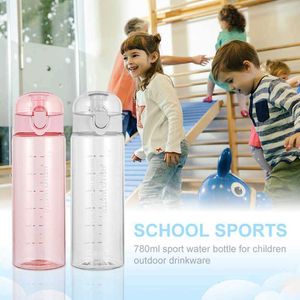Новая спортивная бутылка для воды 780 мл для детей, портативная бутылка для воды, посуда для напитков, уличная велосипедная бутылка, детские школьные принадлежности