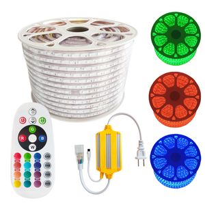 LED Neon Rope Light for Home Decoration, AC110V RGB LED -strip Light Extensionable IP65 Vattentäta dimbara remsljus, flexibel silikon RGB -ljus usastar