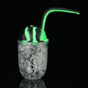 6.7 inch Cooling cup bongs Bubbler Filter Hookahs Unique Cup Beaker Bongs hookahs silicone oil rig bongs Round freeze