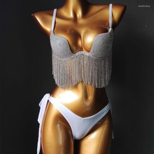 Damskie stroje kąpielowe 2023 Diamentowe Diamond Style Rhinestone Bathing Suit Bling Stones Swimsuit Beach