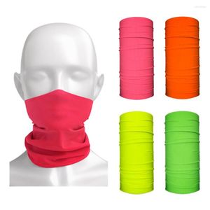 Sjaals neon roze/oranje/geel/groene handband nek Gaiter stevige kleur buiten sportbandanas voor mannen vrouwen camping fietsmasker sjaal
