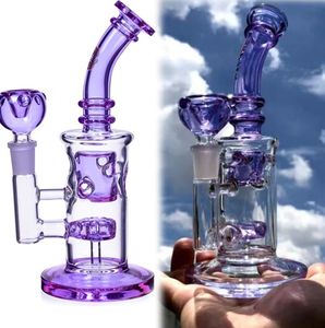 8,4 pollici Tall Recycler Bong Smoke Glass Pipe Narghilè Shisha Heady Glass Water Pipes Dab Rigs fumo con ciotola da 14 mm