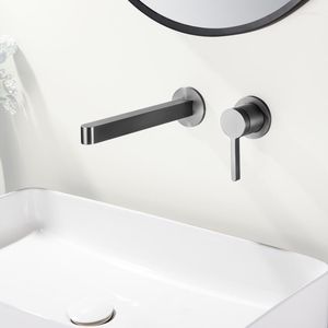 Badrumsfläckkranar Lyxiga moderna mässingskran Väggmonterad lavabo Handbassäng kallt vatten tvättbågen kran hög kvalitet est