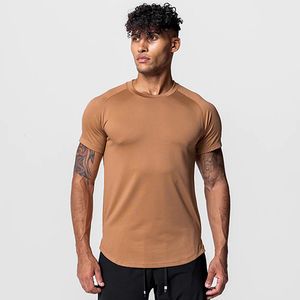 Polos Gym Męskie T-shirty Szybkie suche sprężyste rajstopy fitness Koszulki Koszulki Krótkie rękawy T Męskie koszulki sportowe 230511