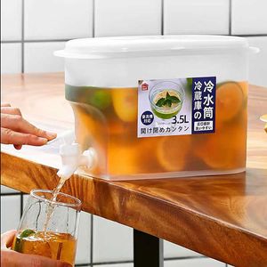 Large Capacity Cool Water Bucket With Tap Home Refrigerator Iced Drink Juice Fruit Teapot Ice Kettle Dispenser