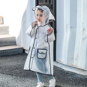 Rain Gear Baby Waterproof Eva Rain Coat Boy Barn Raincoat Girls Windproof Poncho Kindergarten Kids Transparent Raincoat 230511