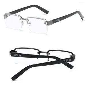 Sunglasses Imitation Crystal Presbyopia Glasses High-quality Half-frame Reading For Mens Diopter 1.0 To 4.0 Men
