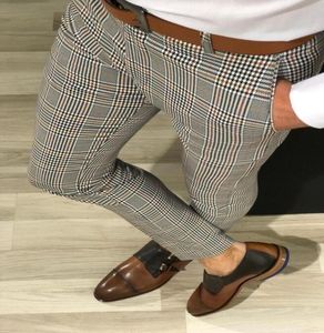 Мужчины повседневные тощие брюки бизнес -формальный смокинг -брюк с брюками 7678250