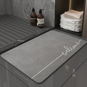 Mattor Napa Skin Bath Mat Super Absorberande Badrumsmatta Anti-halkgolvmattor Snabbtorkning Badrum Kök mattor Tapeter de Sala 230511