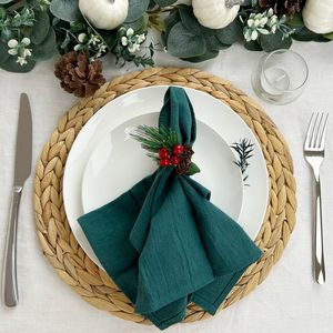 Table Napkin 50PCS Wholesale Washable 30X45CM Cotton Cloth Napkins Tea Towels Mat Wedding Party Home Dinner Kitchen el Banquet Decor 230511