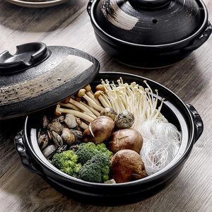 Bowls Stew Pot Soup Household Ceramic Gas Claypot Rice Casserole
