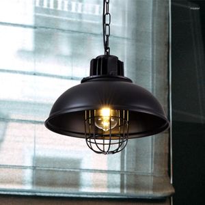 Hängslampor retro industriell stil smides järnlampa amerikansk café restaurang kreativ pottljus bar led lb12418