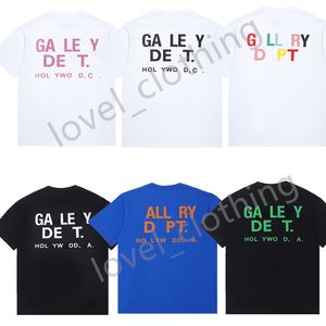 Mens Camisetas Designer Moda Mangas Curtas Galerias Algodão Tees Letras Imprimir Depts High Street S Mulheres Lazer Unisex Tops Tamanho XS-XL