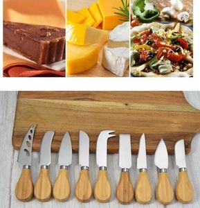 Nytt rostfritt stål bestick smör spatula trä smör kniv ost dessert sylt spridare frukost verktyg grossist gg