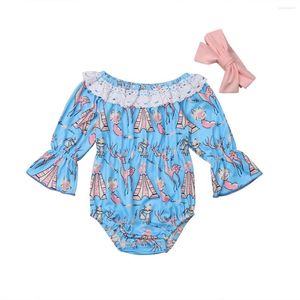 Roupas de roupas nascidas roupas de bebê infantil fora da fiagem de macacão de macacão 2pcs roupas de natal