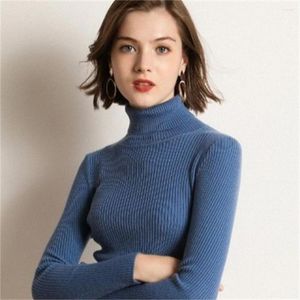 Women's Sweaters Female Women Pullovers Turtleneck Sweater Teen Girls Solid Knitted Autumn Winter Spring Elegant Slim Ladies Tops H072