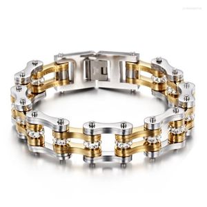 Bracelets de link Hip Hop Stainless Aço de aço titânio Pulseira de saúde magnética