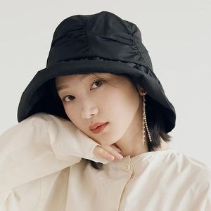 Breda brim hattar designer kvinnor vår sommar unisex japan stil svart vit fiskare tat stora takfot lätta bassängen hög kvalitet