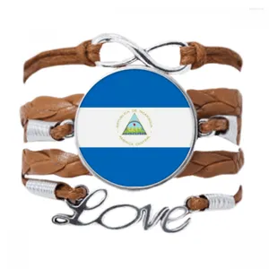 リンクブレスレットNicaragua National Flag North America Country Bracelet Love Chain Rope Ornamentリストバンド