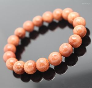 Strand Stone Natural Stone Breads Goldstone Sandstone Bracelets